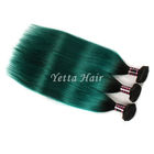 Estensioni verdi dei capelli umani di Ombre delle radici di buio/tessuto brasiliano dei capelli