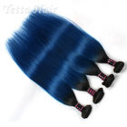 Il buio peruviano diritto pianta i capelli variopinti di Ombre di estensioni blu dei capelli umani