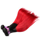 Il nero alla clip rossa di Ombre nelle estensioni dei capelli per capelli lunghi senza groviglio