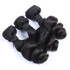Tessuto peruviano dei capelli umani della chiusura di 360 pizzi con colore naturale dei capelli vergini sciolti peruviani di Wave dei pacchi
