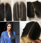 Tessuto indiano reale a 8 pollici dei capelli umani per bellezza/le estensioni dei capelli chiusura di Kim K
