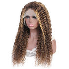 Le parrucche brasiliane profonde dei capelli umani di Wave merlettano l'abitudine frontale di colore della miscela di Brown della bionda