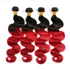 Capelli vergini brasiliani di colore di tono di rosso due dei capelli umani Extensions1B Borgogna di Wave Ombre del corpo dei capelli