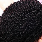 Colore naturale di estensioni di trama vergini umane brasiliane 100% ricce dei capelli di afro