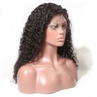 Parrucche nere italiane del pizzo del fronte di onda dei capelli umani di colore naturale per le donne