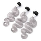 Capelli umani reali rimbalzante di estensioni dei capelli di Ombre/del 1B 100 grigi per le donne